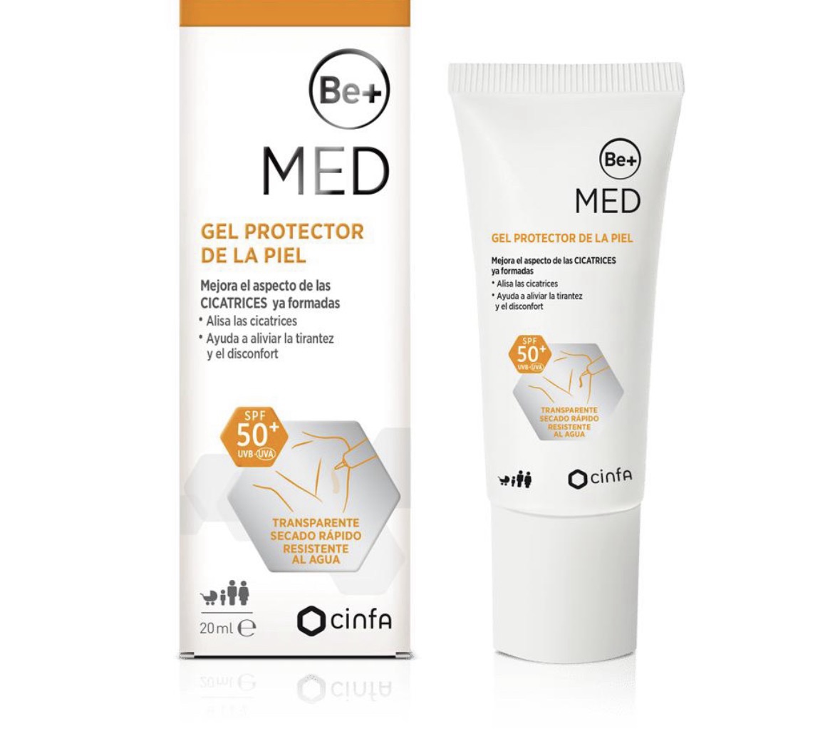 Be+ MED Gel Protector de la piel SPF50+